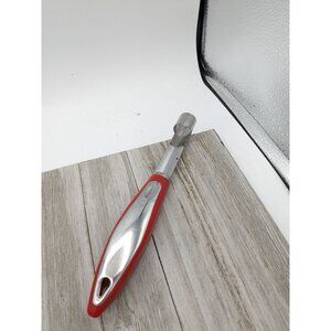 Unbranded Stainless Steel Apple Corer Red Grip Handle 8"